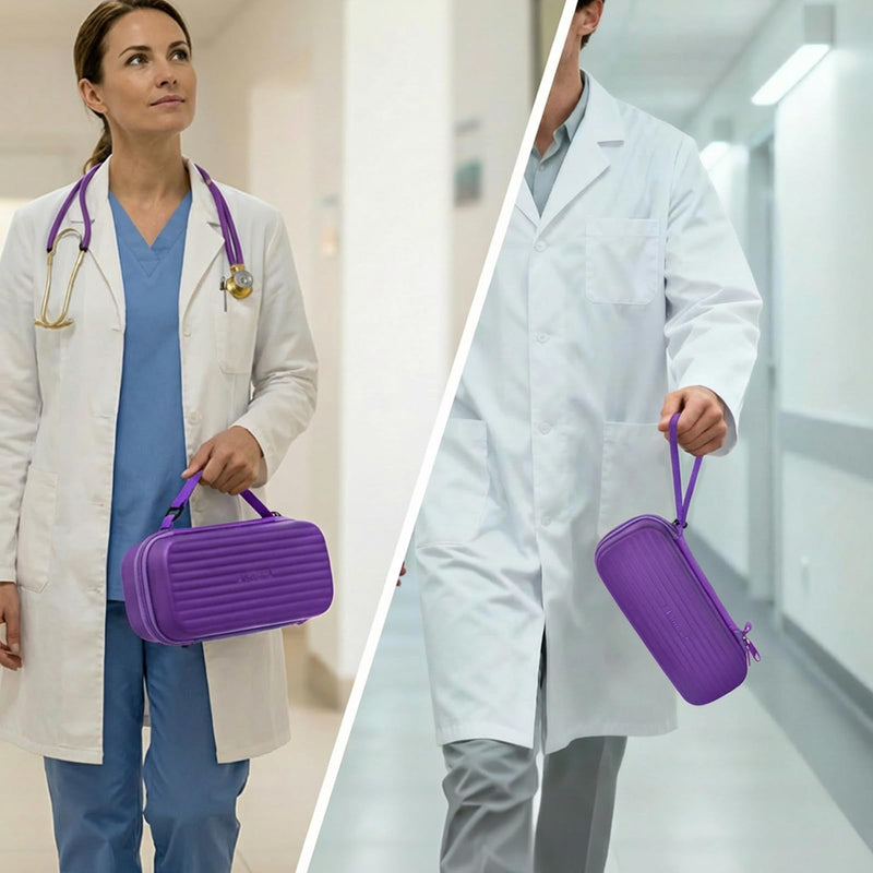 Stethoscope Case Compatible with 3M Littmann Classic III/for MDF Instruments/for Paramed/for FriCARE Monitoring Stethoscope, Extra Room for Doctor & Nurse Accessories-Purple Purple