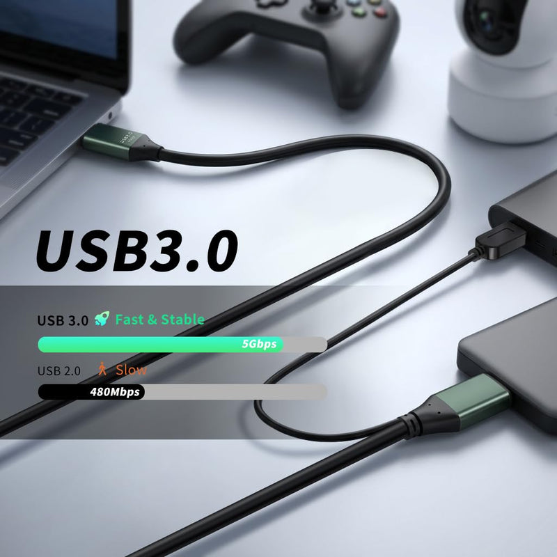 Kumiho 30Ft USB 3.0 Cable Male to Male Type A to A Cable for Data Transfer,Hard Drive Enclosures,Laptop Cooler,DVD Player,USB Hub 30 ft 1