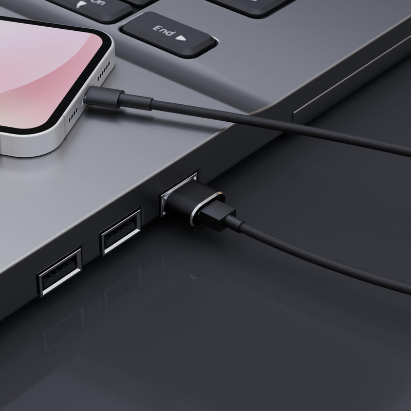 USB-C to USB-A Male Adapter 10-Pack - Charging and Data Converter Type C Female to Type A Male, Compatible with iPhone 15, Samsung Galaxy, iPad, Apple Watch - Black