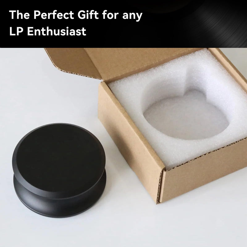 ANGELS HORN 303g Vinyl Record Weight Stabilizer for LP Turntables | Aluminum Clamp, Protective Rubber Pad, Reduce Vibration & Improve Sound Quality, Universal Compatibility for Vinyl Lovers
