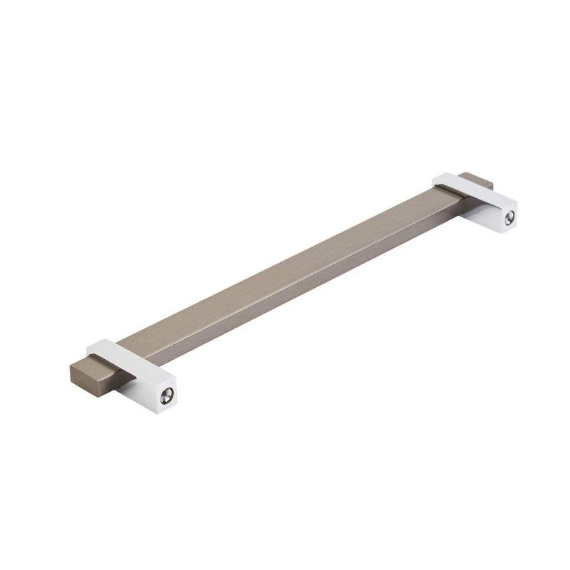 Amerock | Cabinet Pull | Black Brushed Nickel/Polished Chrome | 7-9/16 inch (192 mm) Center to Center | Mulino | 1 Pack | Drawer Pull | Drawer Handle | Cabinet Hardware 7-9/16 in. Center-to-Center