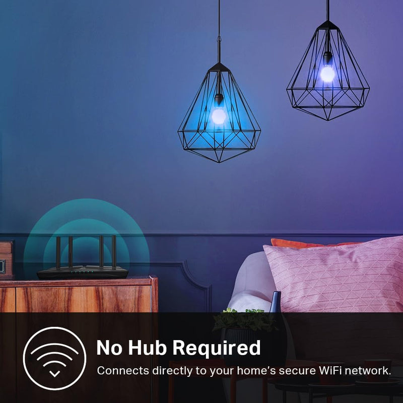 Kasa Smart Light Bulbs, Full Color Changing Dimmable Smart WiFi Bulbs Compatible with Alexa and Google Home, A19, 9W 800 Lumens,2.4Ghz only, No Hub Required, 4 Count (Pack of 1), Multicolor (KL125P4) 4 Pack 800 Lumens, 4-Pack