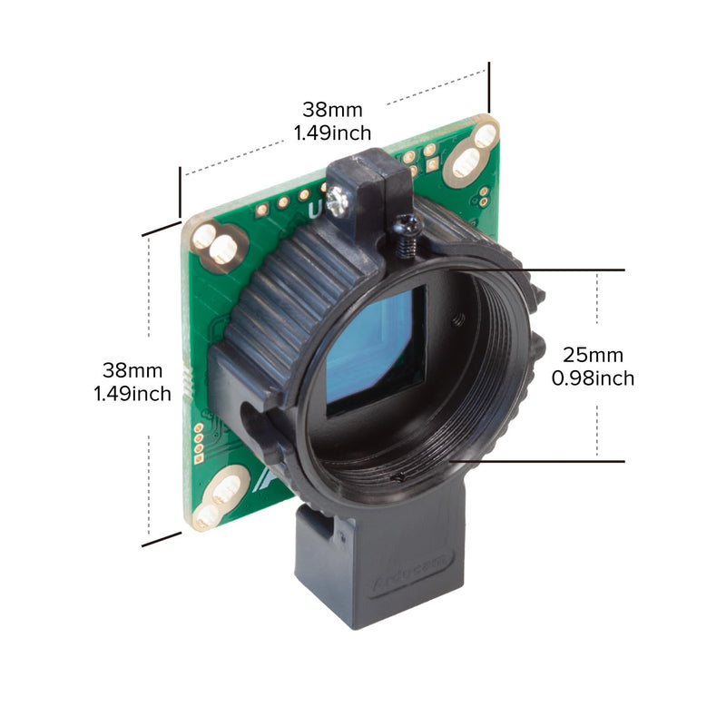 Arducam for Raspberry Pi HQ Camera Module,12.3MP IMX477 Raspberry Pi Camera for Raspberry Pi5/4B/3B+/Zero 2W, Comes with C-CS Adapter and Tripod Mount