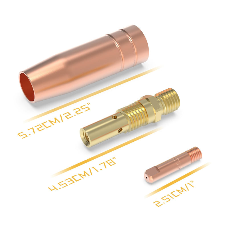 TOOLIOM MIG Welding Gun Kit .030" Tip-Nozzle-Diffuser for TOOLIOM TL-200M Solid Wire MIG Welding(.030" Accessory Kit) .030" for TL-200M