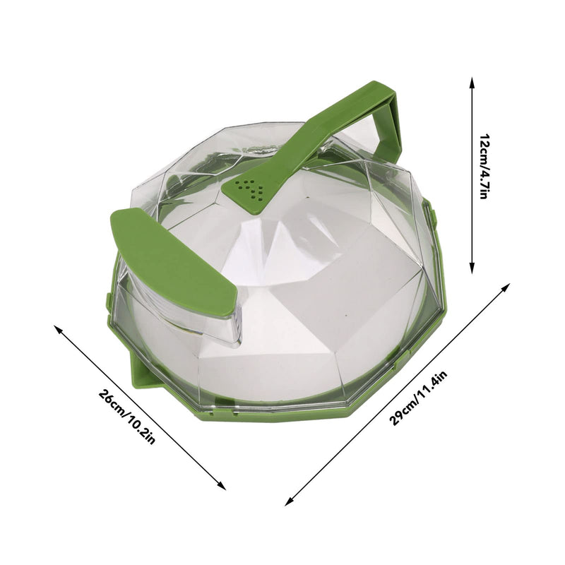 Tyenaza Microwave Splatter Cover, Microwave Plate Food Cover Microwave Splash Guard Cooker lid with Extension Handle for Kitchen Cooking(Green) Green