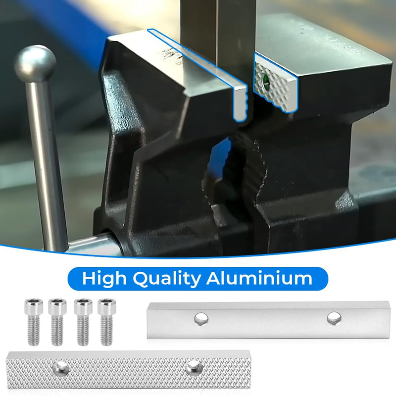 Vise Jaws 5 1/2" W 3" C-C Offset Jaws Aluminum for Craftsman Columbian Vises