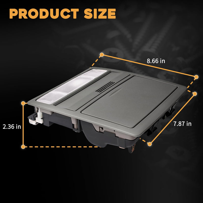 Overhead Console Dome Lamp Assembly Fit for Toyota Camry 2007‑2011 Overhead Roof Display Light Replaces 63650‑33271‑E0 63650‑33270‑E0