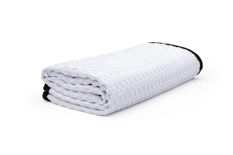 The Rag Company - Dry Me A River - Professional Korean 70/30 Blend, Microfiber Waffle-Weave, Drying & Detailing Towels, Soft Suede Edges, 390gsm, 16in x 24in, White (3-Pack)