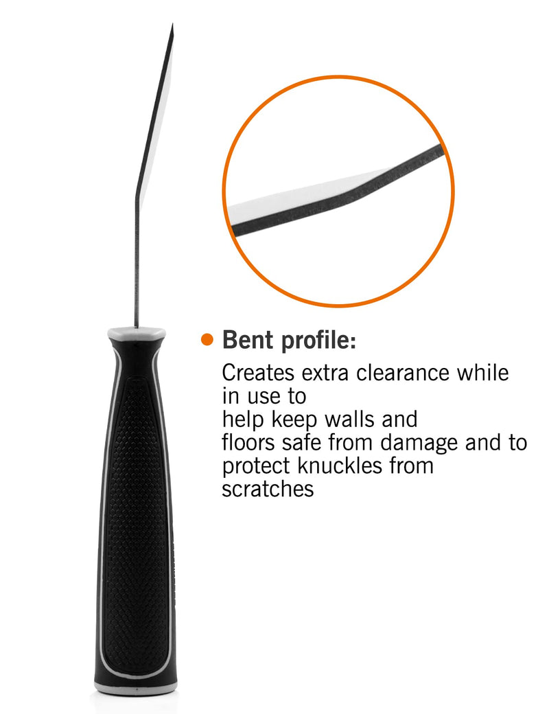 ROLLINGDOG 2PC 3 Inch Pole Scraper - Stainless Steel Bent Blade With Anti-Slip Rubber Handle, Heavy Duty Paint Remover Scraper Tool 2pcs Paint Scrapers