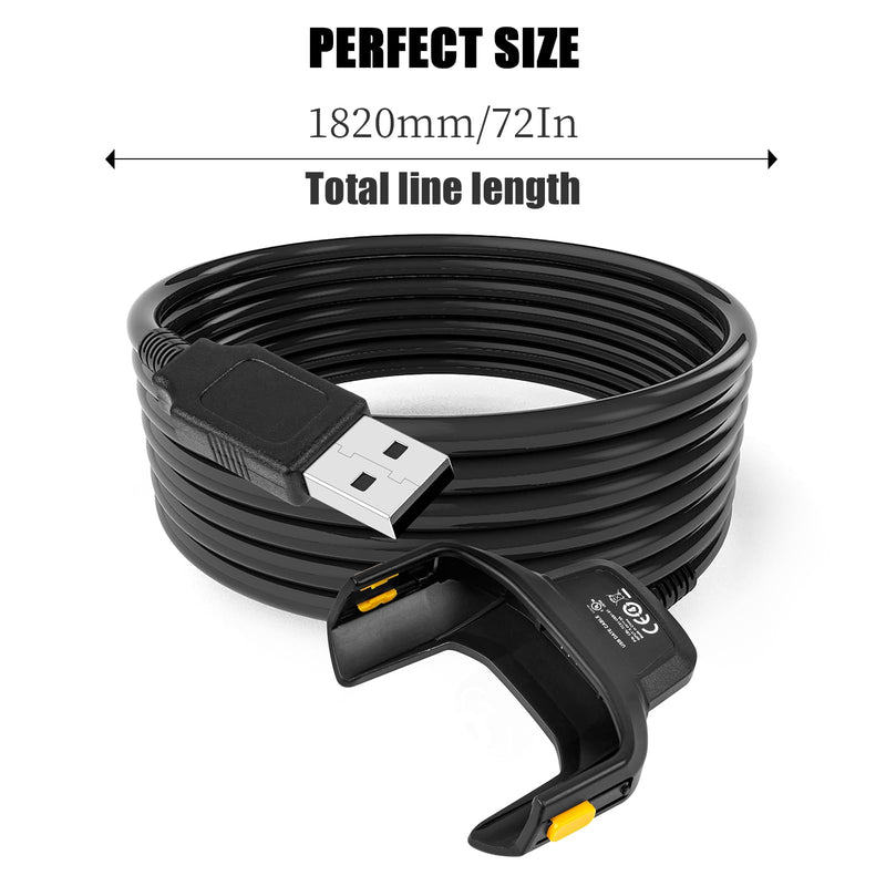 Sicimly for Zebra TC51 TC57 Charger: TC51 TC510 TC510K TC52 TC56 TC57,5.4V 3A Quick Charge with 6ft PDA Handheld Computer Scanner Cable (Replace CBL-TC51-USB1-01) and USB Data Transfer.