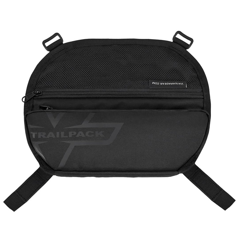 ViaTerra Crossbar Handlebar Trailpack | Universal Fit for Any Motorbike, Dirt Bike & Snow Bike WITH CROSSBARS | 1L Black