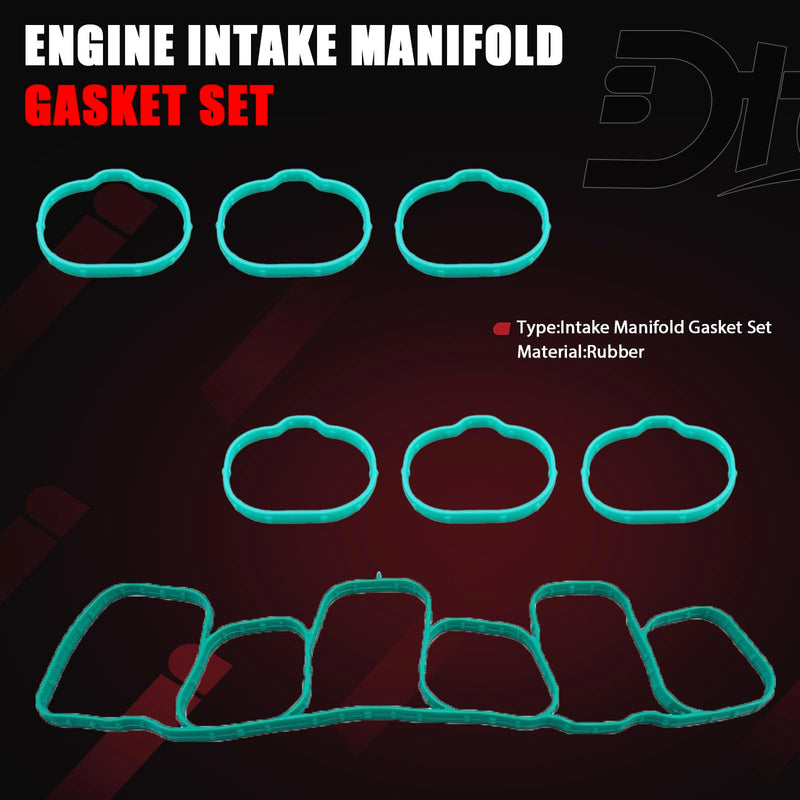 Engine Intake Manifold Gasket Set Compatible with Ford Lincoln Vehicle Edge Explorer F-150 Police Mustang Flex Taurus Transit-150 250 350, MKS MKT MKZ MKX 2011-2020 Replaces# MS97118-1, MS971181