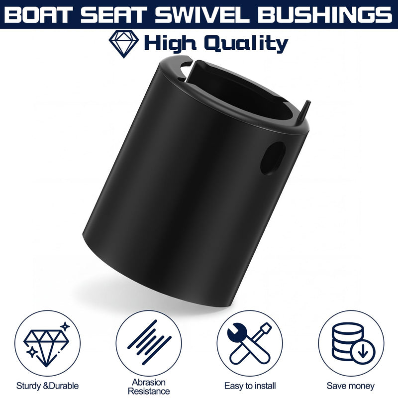 Novabright 4 Pack Boat Seat Swivel Bushings 2-7/8 Inch Boat Seat Pedestal Bushing Plastic Marine Pedestal Post Sleeve
