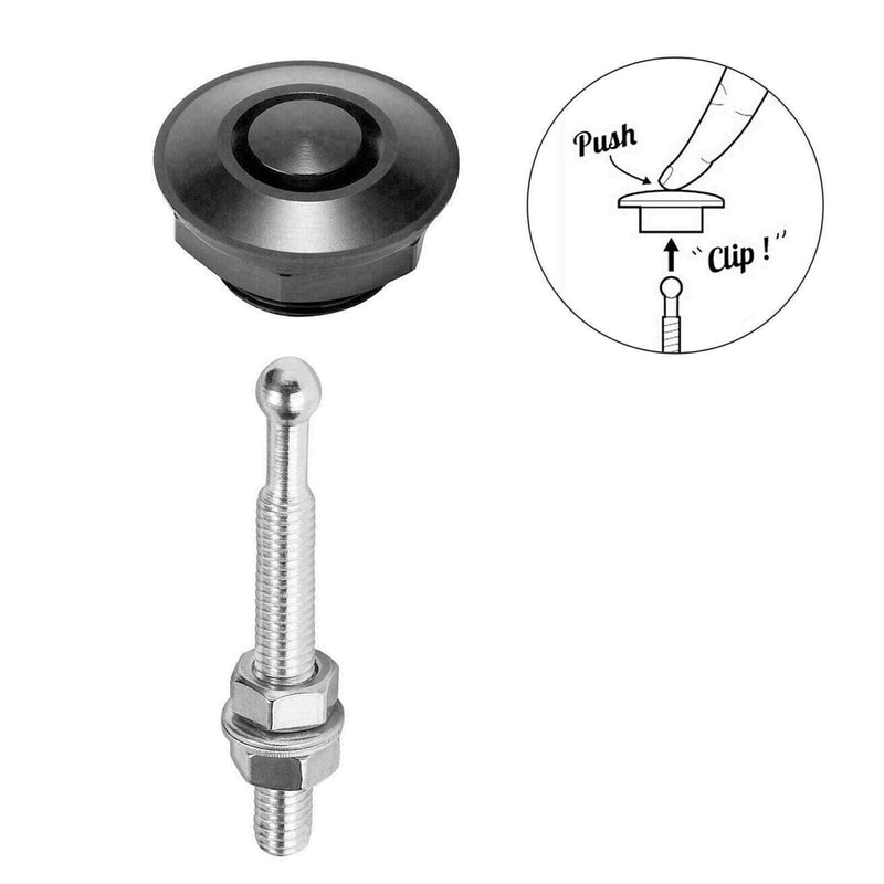 8 Pcs 1.25 inch Universal Stainless Steel Rod Vehicle Hood Pins-Quick Release Lock Latch Bumper, License Plate Lock Clip, Push Button Bonnet