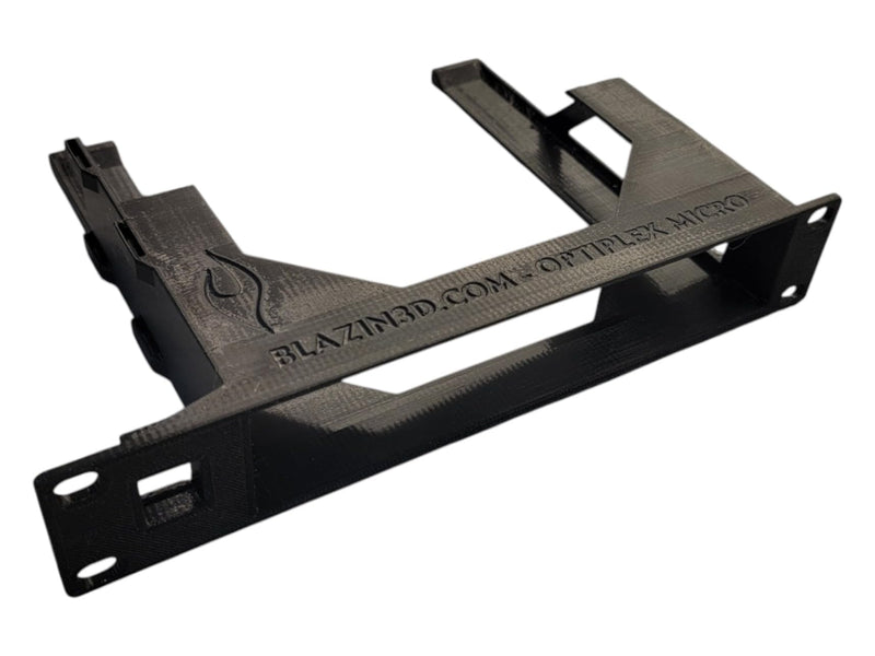 Generic 10 inch 1U Network Rack Mount for Dell OptiPlex Micro Form Factor Case, Front Access Network Connection (Black) Black