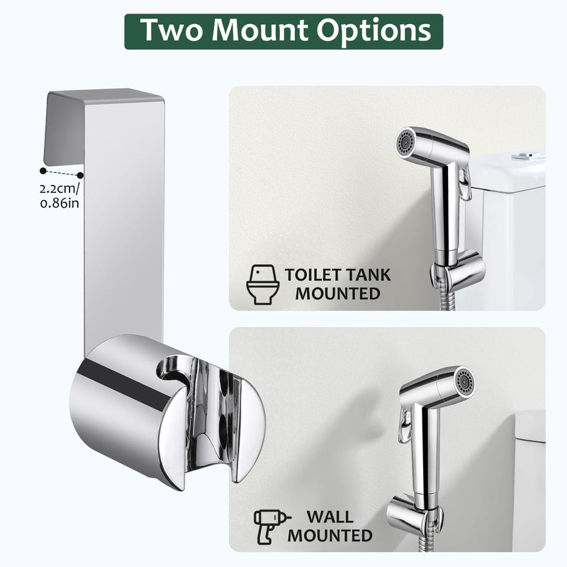 JiGiU Bidet Sprayer for Toilet Handheld Bidet Sprayer Set Toilet Faucet Sprayer Shower Shattaf Toilet Attachment Two Spray Mode with Hose Easy to Install for Feminine, Baby Cloth, Diaper, Pet or Car