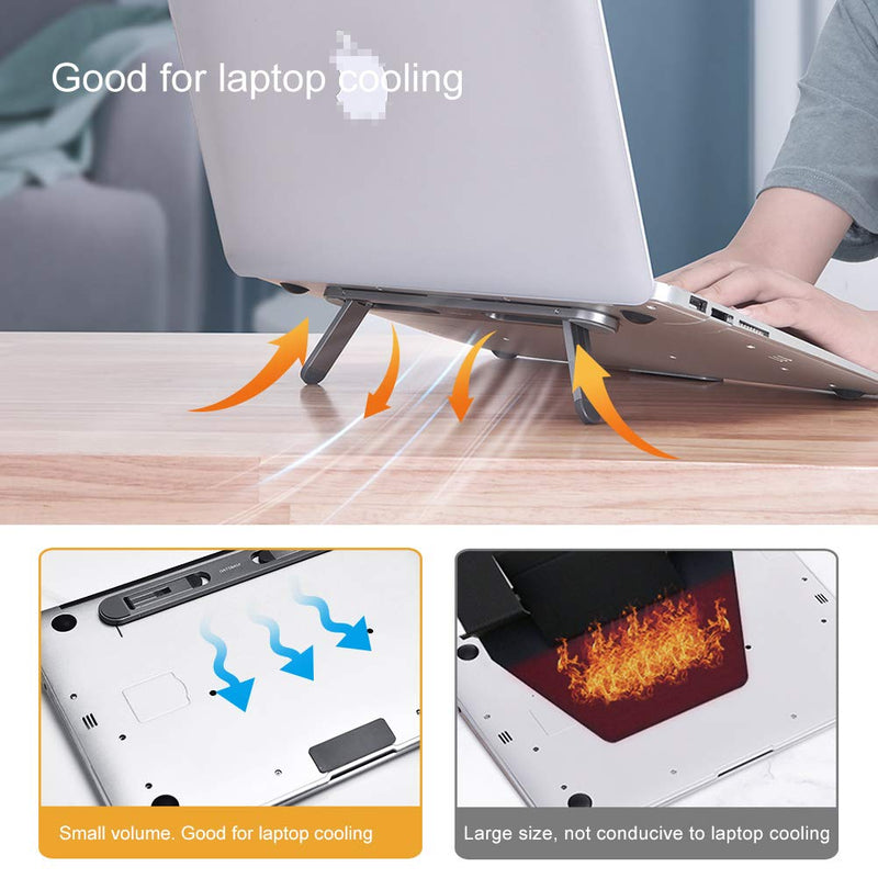 Laptop Stand for Desk,Laptop Cooling Stand,Keyboard Riser, Ergonomic Laptops Elevator for Desk, Laptop Riser Compatible with MacBook Air Pro, with Dell, with HP, More 10-15.6” Laptops Y01 Grey