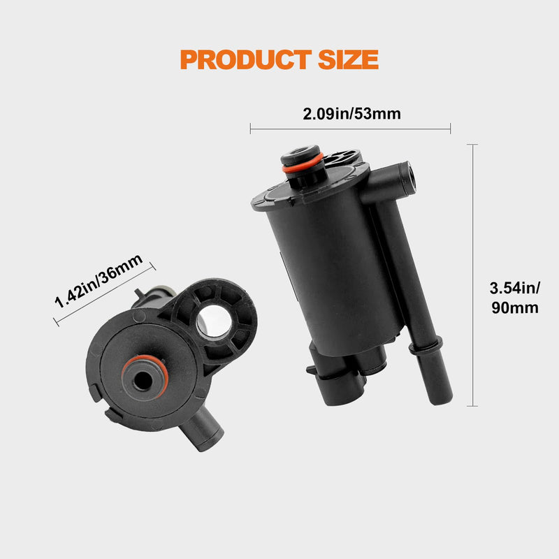 Vapor Canister Purge Valve Solenoid, Compatible with Chevy Silverado Tahoe GMC Sierra Yukon 3.8 4.6 5.3 6.0 8.1L Engines 1999 2000 2001 2002 2003 2004, OEM: 214-646 1997279