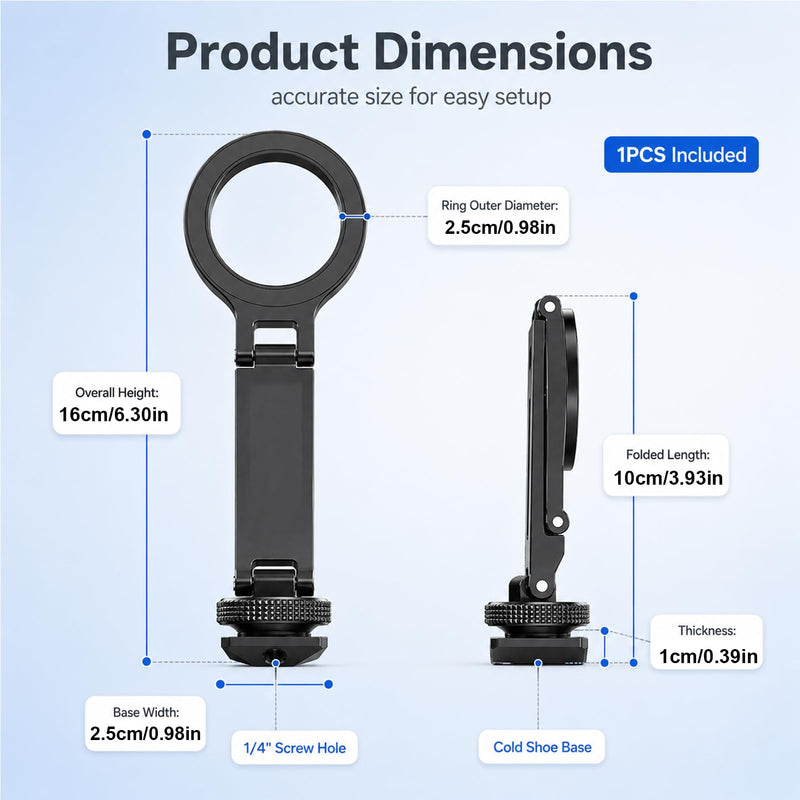 Magnetic Tripod Holder Mount Adapter for Magsafe,Adjustable Magnetic Phone Tripod Mount,Aluminum,Tripod Phone Mount,with 1/4” Screw for iPhone 12 13 14 15 16 Plus Pro Max All Series