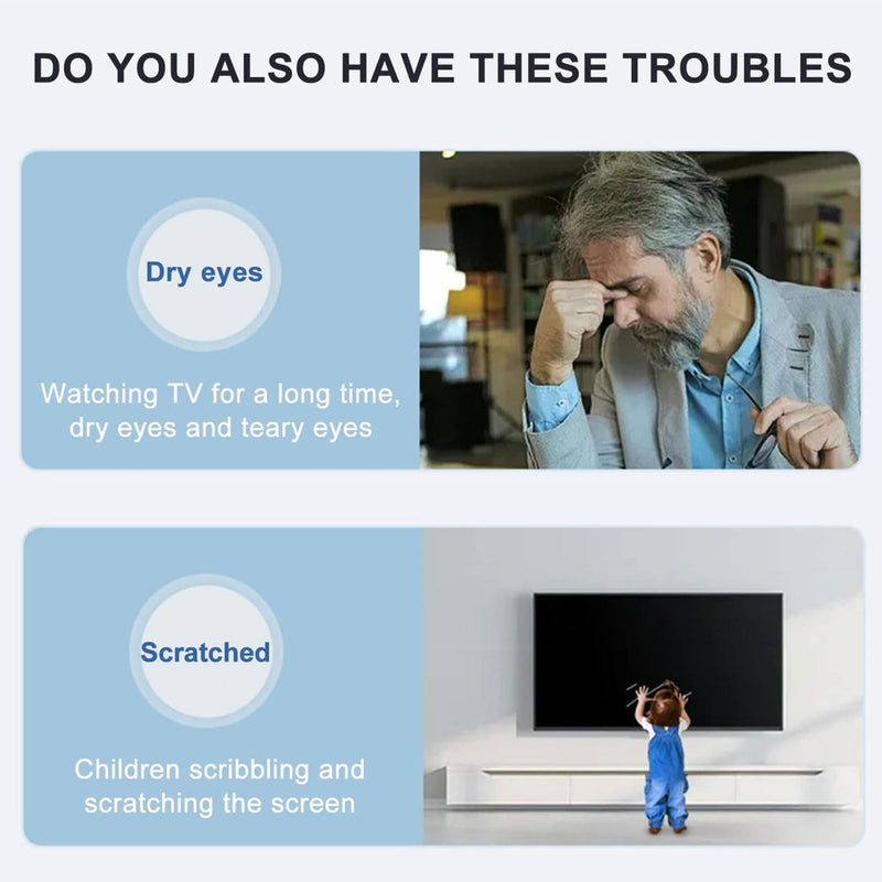 Anti Blue Light Screen Protector for 32-37 Inches TV Filter Out Blue Light Anti-Glare That Relieve Computer Eye Strain and Help You Sleep Better,37" 819 * 460 37" 819*460