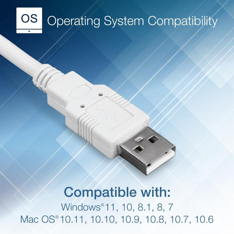 TRENDnet USB to Serial 9-Pin Converter Cable, Connect a RS-232 Serial Device to a USB 2.0 Port, Supports Windows & Mac, USB 1.1, USB 2.0, USB 3.0, 21 Inch Cable Length, Plug & Play, White, TU-S9 USB to Serial | 2ft