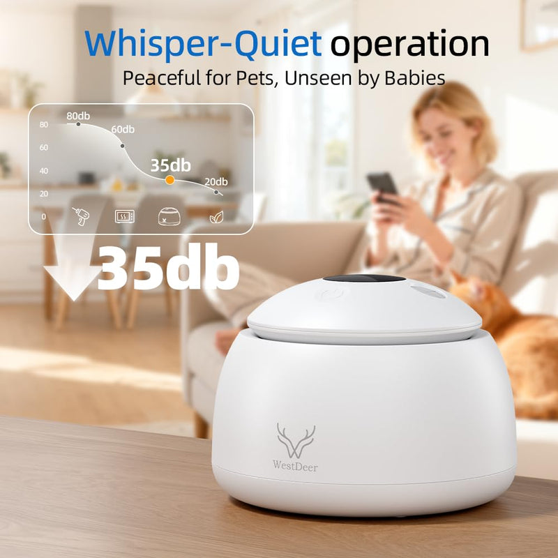 Ultraviolet ultrasonic Cleaner, one-Click Start, 45KHz Portable Cleaner, with Dual-Mode Cleaning Function, Suitable for Jewelry, dentures and Invisible Braces Gray and white