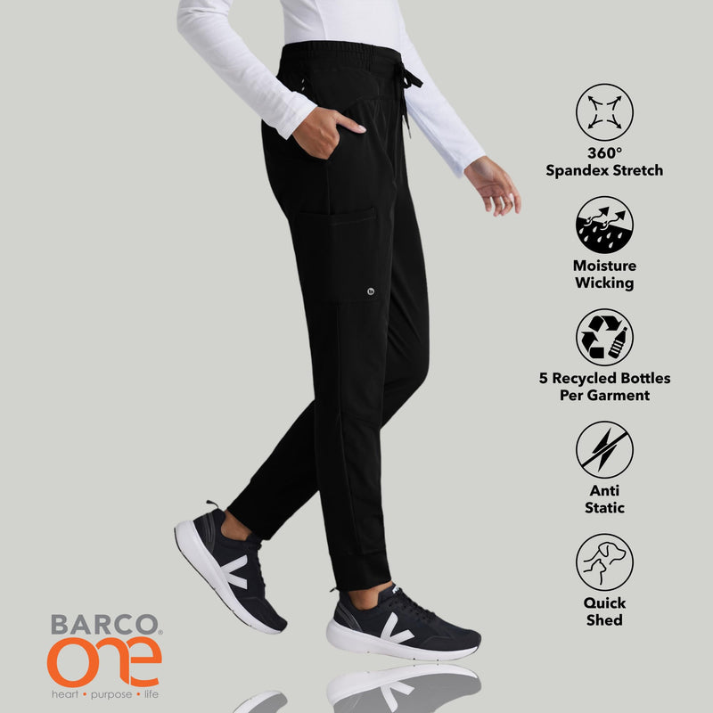 BARCO One Boost Jogger-Women's Lightweight Jogger Scrubs Medium Black