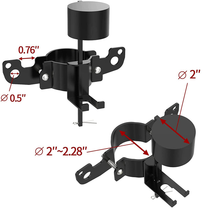 Trailer Towing Organizer for 7 Way Plug,Heavy Duty Steel for Travel Trailer Accessories，Sturdy, Anti-Rust, 1 Pack, Trailer Towing Chain Holder