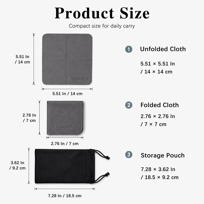 Microfiber Cleaning Cloth for Glasses Lens Cleaner Cloth | 6 Pcs Suede Microfiber Glasses Cleaning Cloth Removes Smudges From Eyeglasses, Lenses, Screens, Cameras