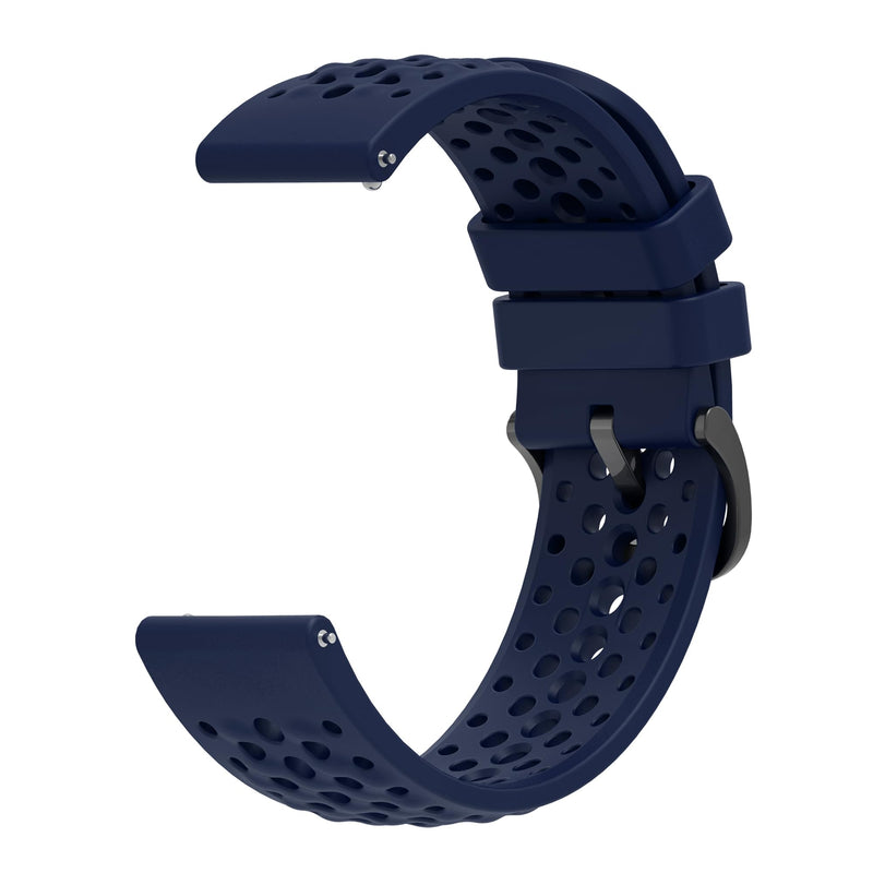 Lijinlan Case and Band Fit for Amazfit Active Max, Soft Silicone Protective Case Cover with Breathable Sport Replacement Strap for Amazfit Active Max Smart Watch Accessories Navy