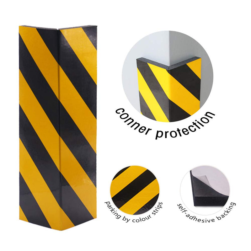 Garage Wall Protector Foam Wall Corner Guard for Parking Garages - Edge Protector Protect Your Car - Garage Corner Edge and Bumpers Corner Guards Yellow 4 pack
