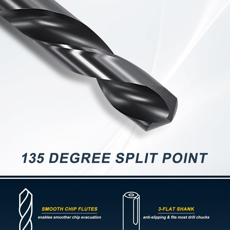 PATIKIL 1" Drill Bit, 1/2" Reduced Shank M35 Cobalt 5% HSS with Titanium Aluminum Nitride Coating 135° Split Point for Hard Metal Stainless Steel High-Speed Cutting 1" (25.4mm)