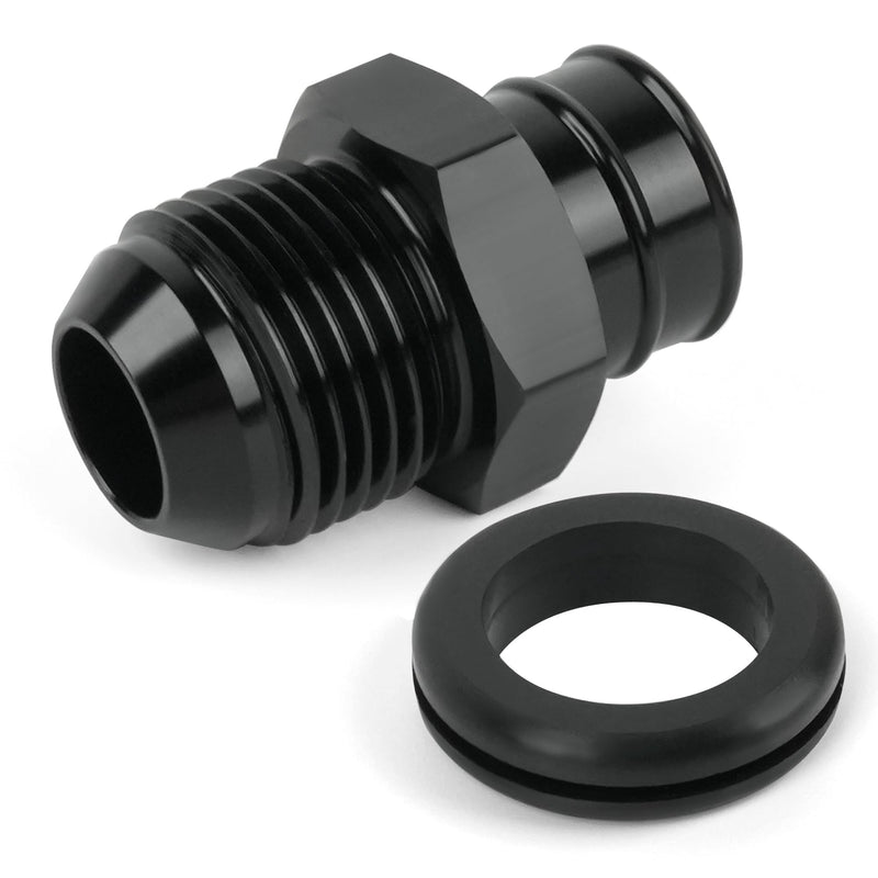 10AN Aluminum Push fit Valve Cover Grommet for GM LS Engines - Black with Sealing Grommet‌