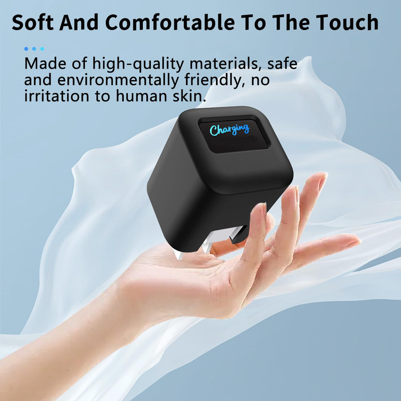 Case for Anker Nano 45W Max,NOUKAJU Silicone Protective Case,Drop-Proof,Scratch-Proof,Shock-Proof,Dust-Proof,Screen Protector for Anker Nano 45W Max Charger(Black)