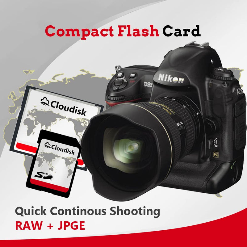 Pack of 2 Compact Flash Card 64GB 600X CF 2.0 Card Performance for DSLR Camera, Vintage Digital Camera and Industry Equipment (64 GB)