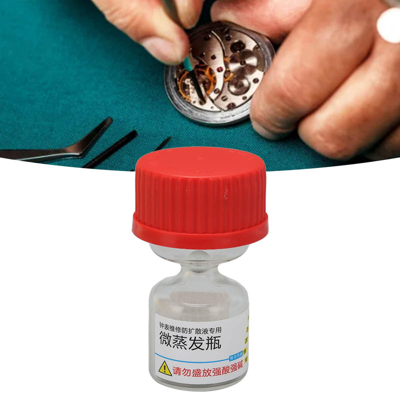 Micro Evaporating Glass Bottle, Narrow Bottle Neck Special Bottle for Epilame and Lubeta, Liquid Spread Prevention from Volatilization, Watch Repair Tool for Watchmakers