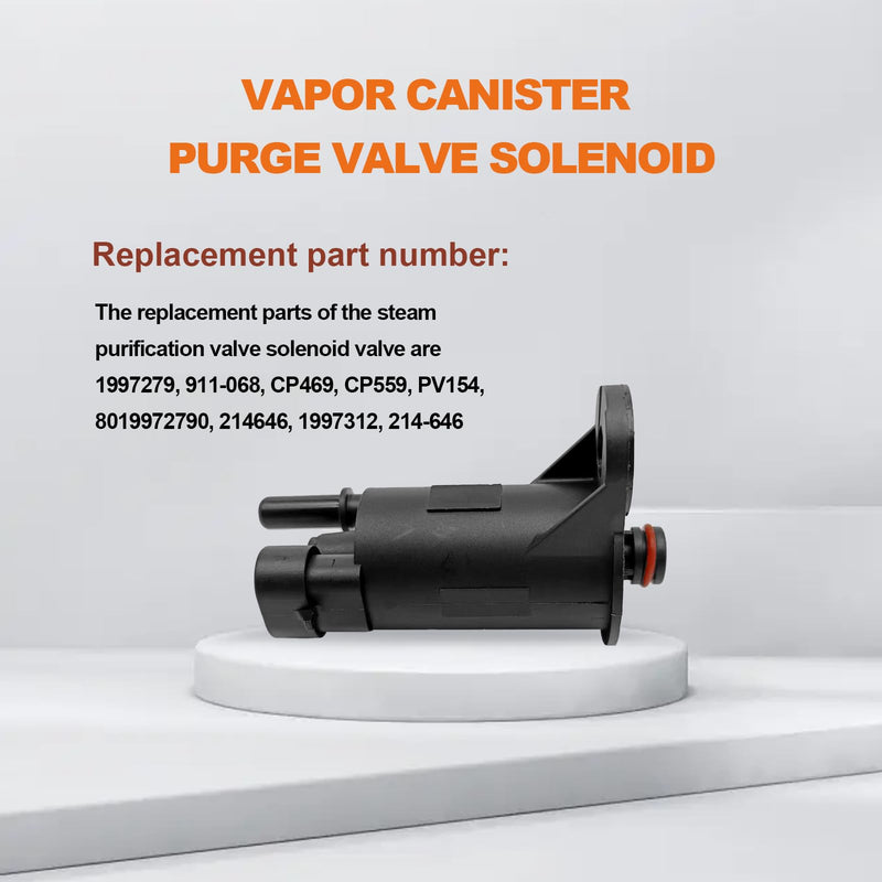 Vapor Canister Purge Valve Solenoid, Compatible with Chevy Silverado Tahoe GMC Sierra Yukon 3.8 4.6 5.3 6.0 8.1L Engines 1999 2000 2001 2002 2003 2004, OEM: 214-646 1997279