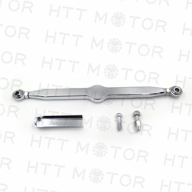 HTTMT MT288-014- Chrome Aluminum Skull Gear Shift Linkage Compatible with Harley CVO Electra Glide Fat Boy Heritage Softail Adjustable From 300mm~330mm