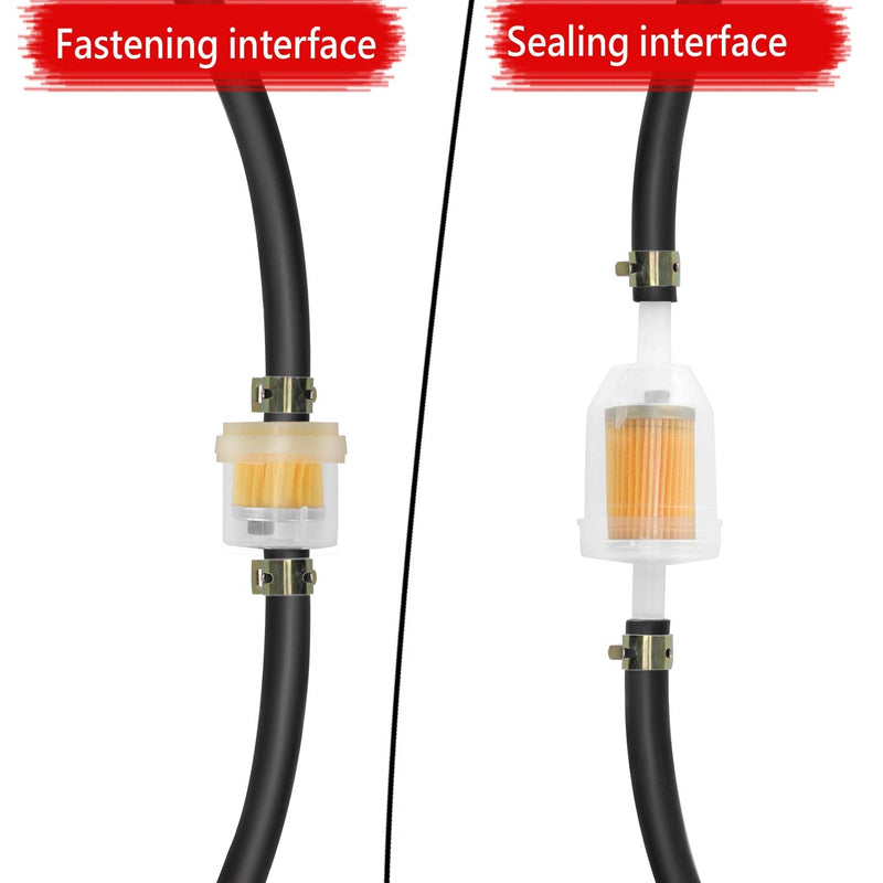 10-Foot Length Stretchy 1/4 Inch ID Fuel Line+20pcs 2/5" ID Hose Clamps for Kawasaki Kohler Briggs & Stratton Small Engines