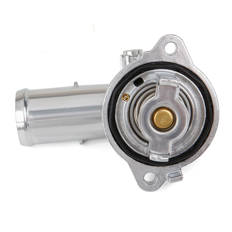 MITZONE Upgrade Aluminum Thermostat Housing Assembly Compatible with Dodge Durango Grand Cherokee 2011-2015 Wrangler JK 2012-2018 Replace 902-852 5184651AG 5184651AH 5184651AG(Upgrade Aluminum)