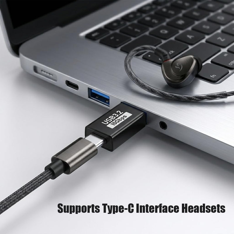 USB C to USB A Adapter (3-Pack), 10Gbps USB 3.2 Gen2 OTG, Type C to USB Adapter, Fast Data Transfer & Charging Dongle Compatible with Laptop, PC, Charger, USB Hub, Hard Drive, Phone