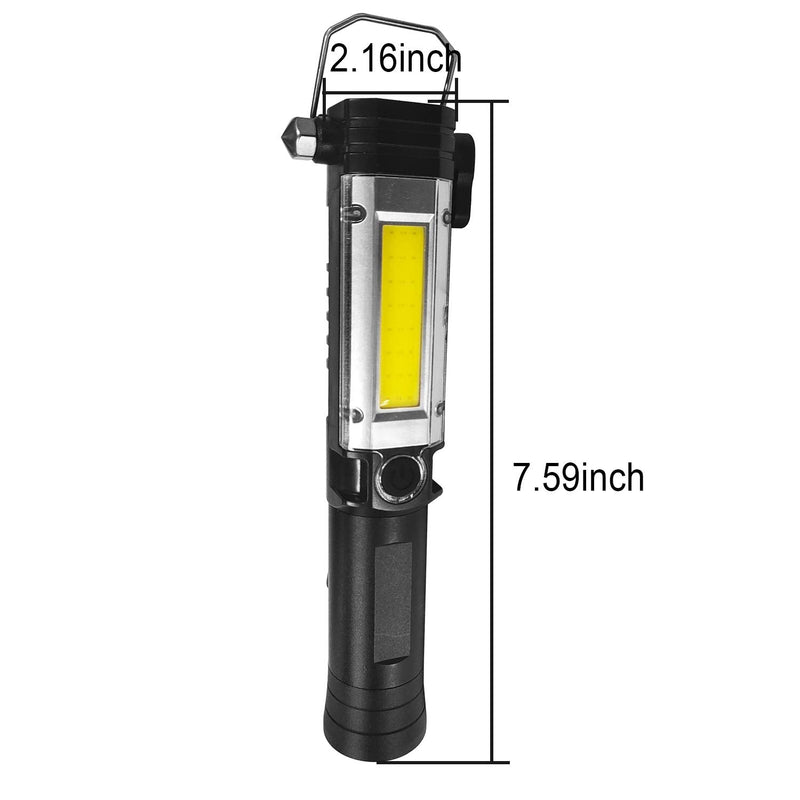 Hooke Road Wrangler Roll Bar Mount Flashlight Holder w/LED Emergency Flashlight for Jeep Wrangler 97-25 TJ JK JL
