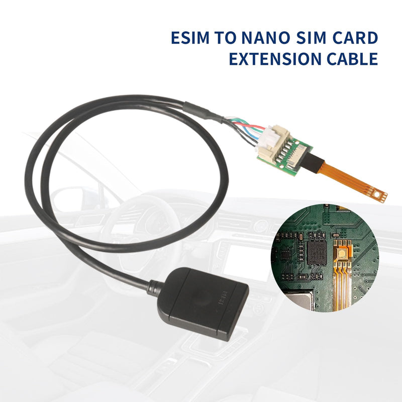 50cm/19.7in eSIM to Nano SIM Card Extension Cable Android Car Multimedia GPS Adapter SIM Card Slot Converter Automotive Accessories Wire Harness Replacement Part