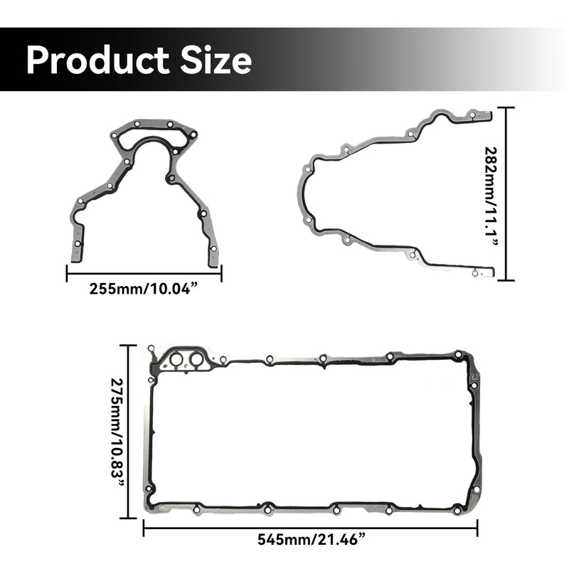 Engine Conversion Lower Gasket Set Fit for Chevrolet Buick Hummer GMC Pontiac 4.8L 5.3L 5.7L 6.0L 6.2L LS1 LS2 LS3 LS4 LS5 LS6 CS5975A CS9284