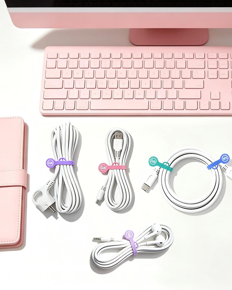 Magnetic Cord Organizer Cable Cord Organizer Magnet Clips Design Patented Silicone Twist Tie Strap Holder Cord Wrap Keepers Reusable Multi-Purpose Home Office School Gifts 10 Pack Mermaid Mermaid
