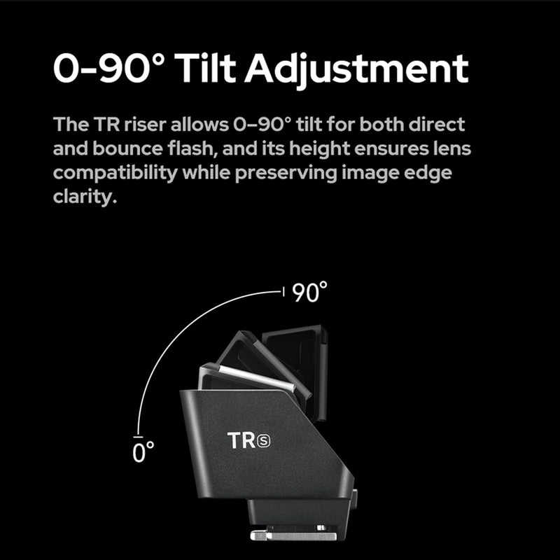 Godox TR-S TTL Hot Shoe Riser for Sony Camera, Hot Shoe Extender for Godox iT30Pro-S iT20-S iT22-S iM30 iM20 iM22 Mini Flash, 0-90° Tilt Adjustment, Raises 30mm Height, Reduce Lens Shadow