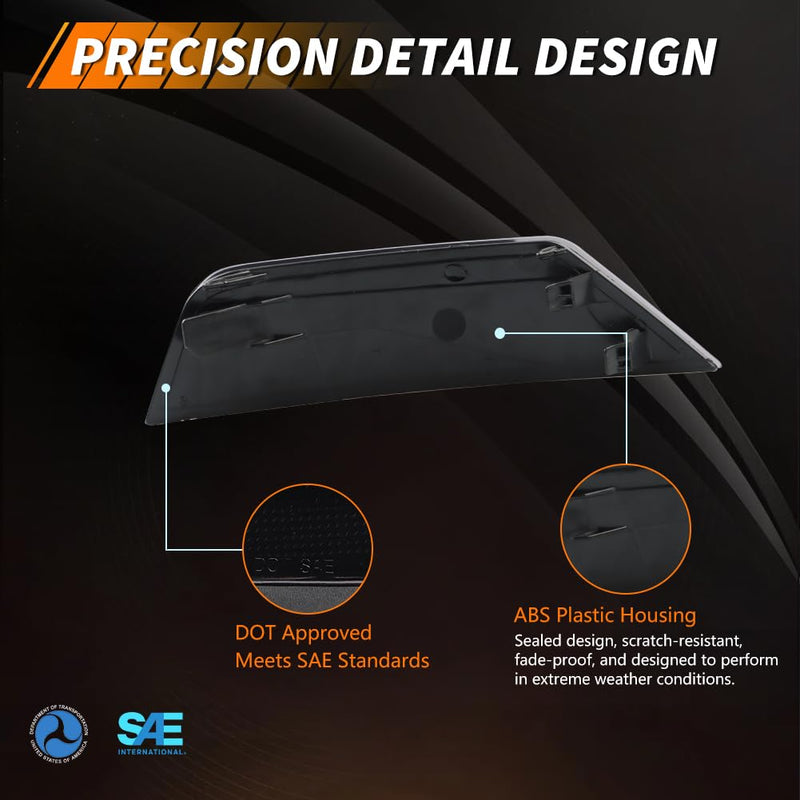  [AUSTRALIA] - Rear Bumper Reflector Compatible with Fo-rd Escape 2013-2019, [DOT] [IP67 Waterproof] Rear Bumper Reflector Housing [No Bulbs], Replace OEM #CJ5Z15A449A CJ5Z15A449B, Smoked Lens