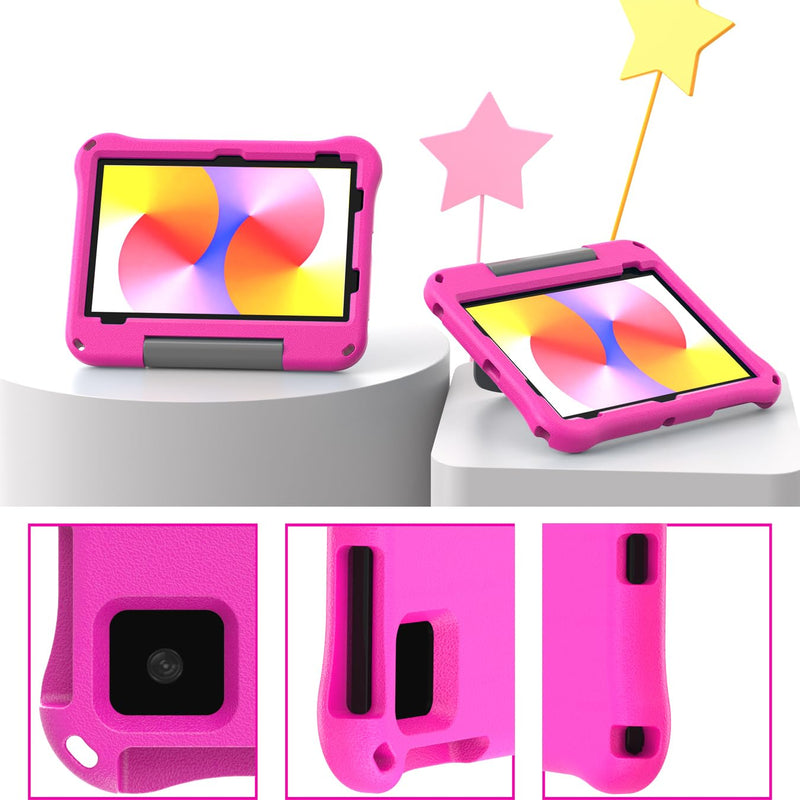 Kids Case for T-Mobile Revvl Tab 2 10.1 Inch (2025 Release) - SHREBORN Lightweight Shockproof Kid-Friendly Cover with Handle Kickstand for T-Mobile Revvl Tab 2 10.1" Tablets-Pink Pink