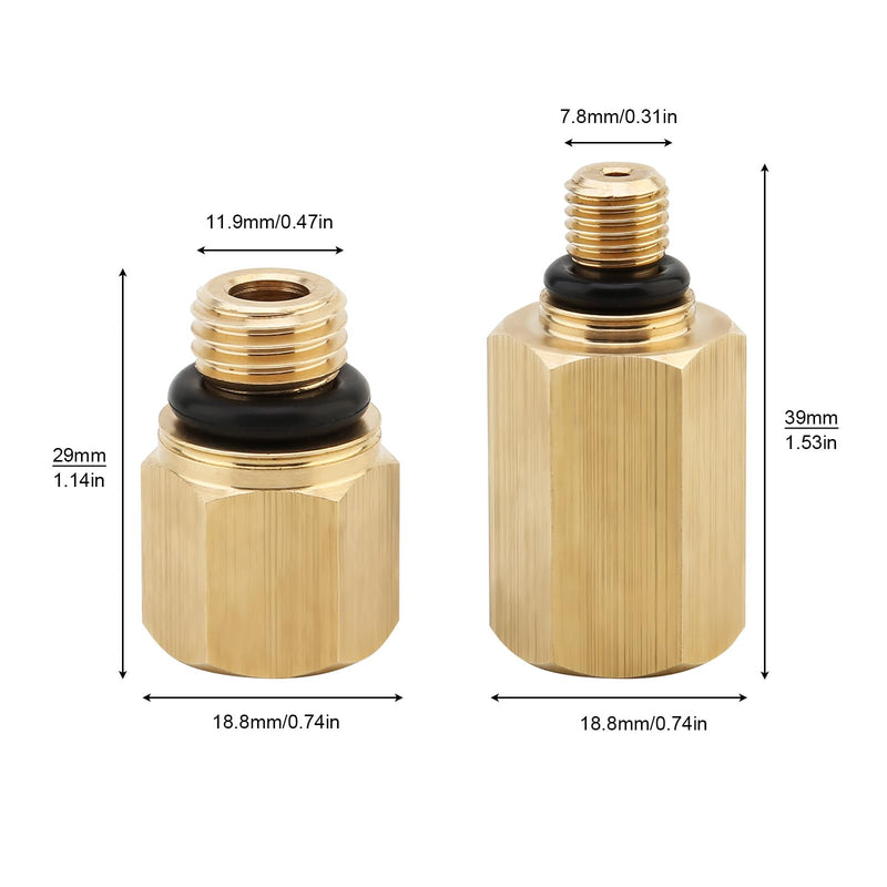 High Pressure Fuel Rail Adapters Fit for Ford 6.0L Engine, Brass Oil Rail Adapters Leak Test Kit
