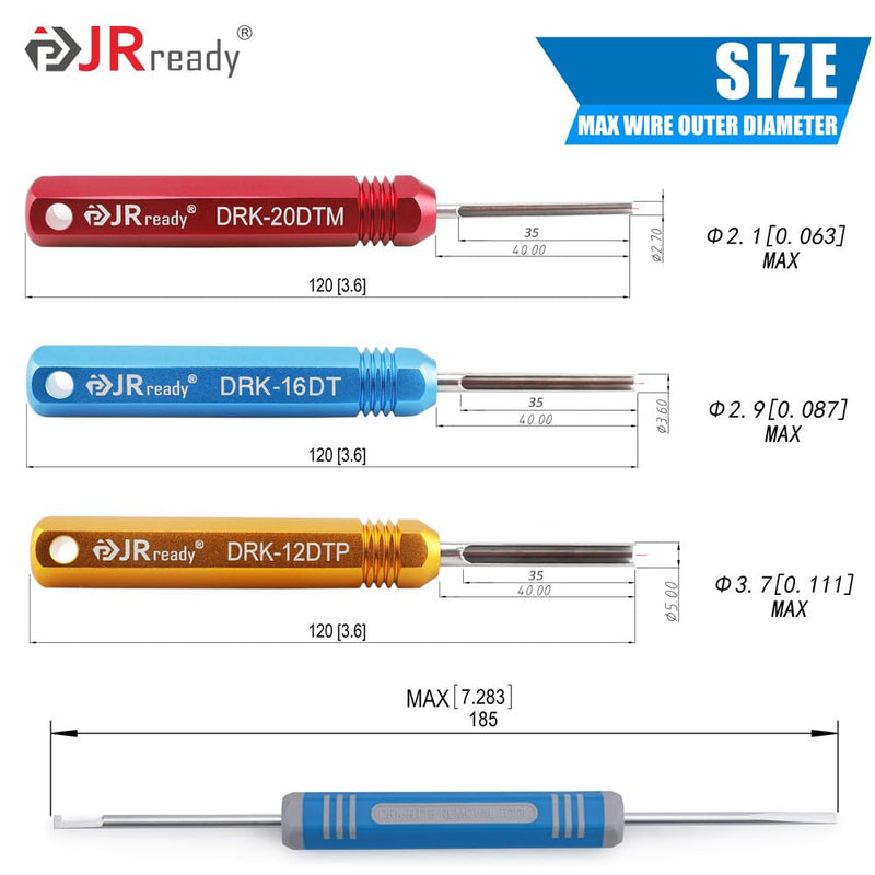 JRready ST5231 Deutsch Pin Removal Tool DRK-20DTM DRK-16DT DRK-12DTP with DRK-RT1B, Connector Release Tool for Deutsch Solid Contacts